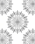 Intricate Black White Starburst Pattern Rug
