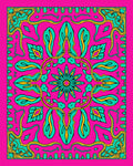 Vibrant Floral Symmetry Pattern Rug