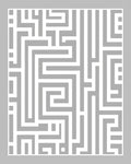 Modern Geometric Maze Style Rug