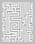 Modern Geometric Maze Style Rug