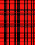 Bold Red Black Plaid Pattern Rug