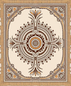 Rich Earthy Tones Intricate Floral Medallion Rug