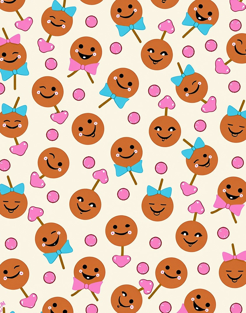 Cute Round Character Pattern Rug