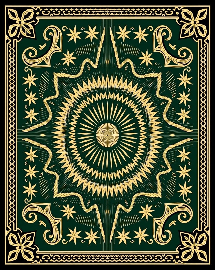 Radiant Starburst Geometric Design Rug