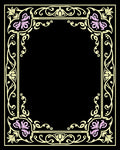 Elegant Floral Border Design Rug