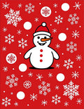 Snowman Snowflakes Festive Pattern Rug