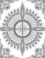 Symmetrical Radial Starburst Pattern Rug