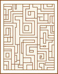 Maze Lines Abstract Geometric Design Rug