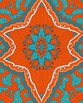 Radiant Floral Mandala Pattern Rug