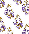 Purple Floral Branch Abstract Design Rug