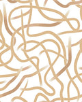 Abstract Woven Beige Curves Rug