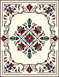 Ornate Floral Medallion Pattern Rug
