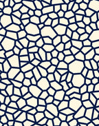 Navy Organic Shapes Pattern Rug