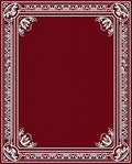 Classic White Floral Geometric Border Rug