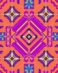 Vibrant Geometric Patchwork Tile Design Rug