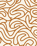 Abstract Swirl Warm Tones Pattern Rug