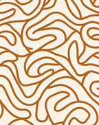 Abstract Swirl Warm Tones Pattern Rug