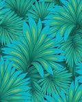 Tropical Leaf Pattern Accent Rug