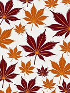 Autumn Maple Leaf Repeating Pattern Rug