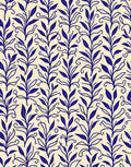 Blue Botanical Vine Pattern Rug