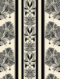Art Nouveau Feather Stripe Design Rug