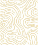 Cream Swirl Abstract Gentle Pattern Rug