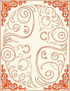 Ornate Flourish Scrollwork Rug