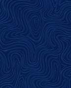 Deep Blue Contour Line Art Rug