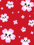 Playful Pink Flower Pattern Rug