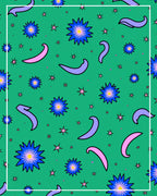 Whimsical Star Swirl Pattern Rug
