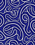 Abstract Swirl Pattern With Triangles Rug