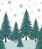 Winter Forest Snowflake Pattern Rug