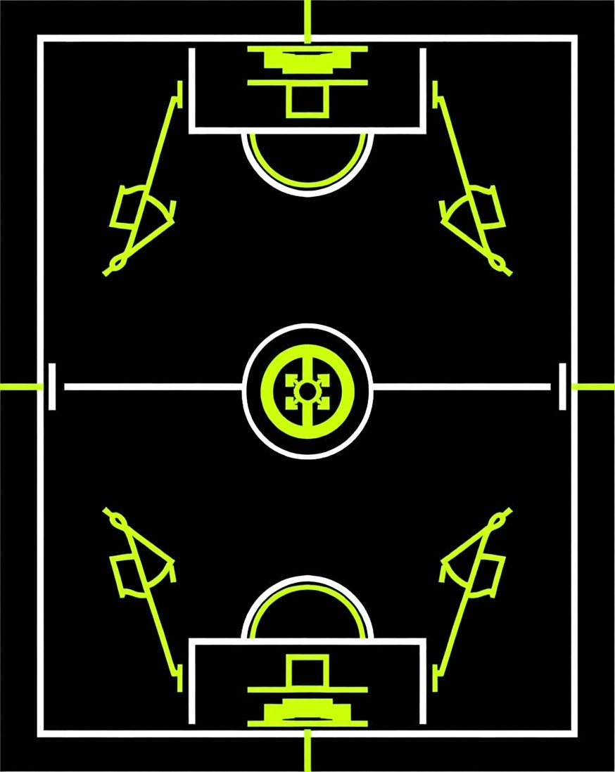 Bold Neon Geometric Abstract Rug