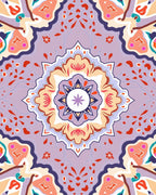 Vibrant Mandala Geometric Pattern Rug