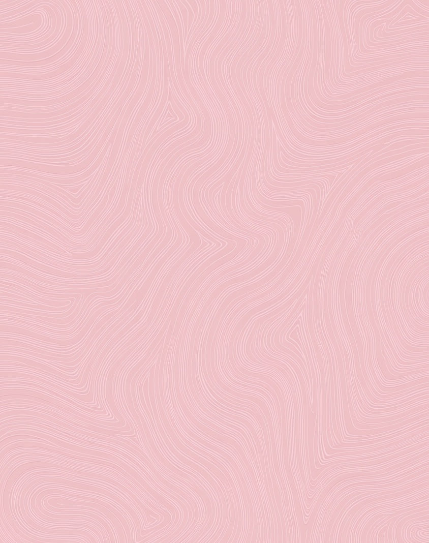 Soft Pink Wavy Lines Rug