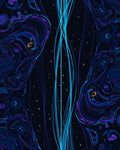 Abstract Cosmic Swirls Pattern Rug