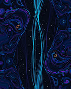 Abstract Cosmic Swirls Pattern Rug