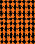 Bold Orange Black Houndstooth Pattern Rug