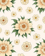 Cream Floral Delight Pattern Rug