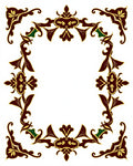 Ornate Floral Scrollwork Design Rug