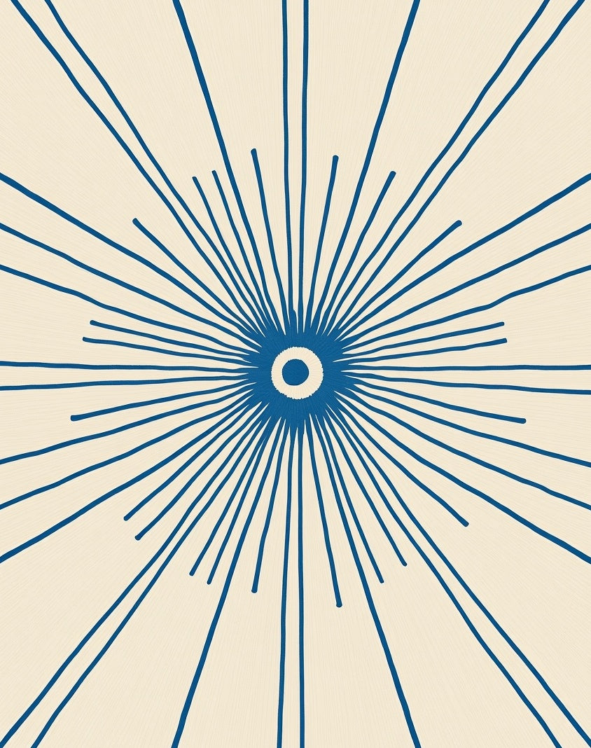 Sunburst Rays Pattern Design Rug