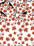 Autumnal Birds Maple Pattern Rug
