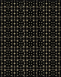 Geometric Starburst Black Golden Pattern Rug