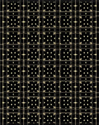 Geometric Starburst Black Golden Pattern Rug