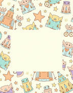 Whimsical Castle Star Pattern Design Rug