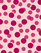 Playful Pink Polka Dot Design Rug
