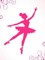 Pink Ballerina Silhouette Dance Pattern Rug