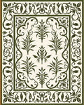 Ornate Vine And Leaf Pattern Rug