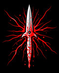 Gothic Blade With Red Sprays Rug