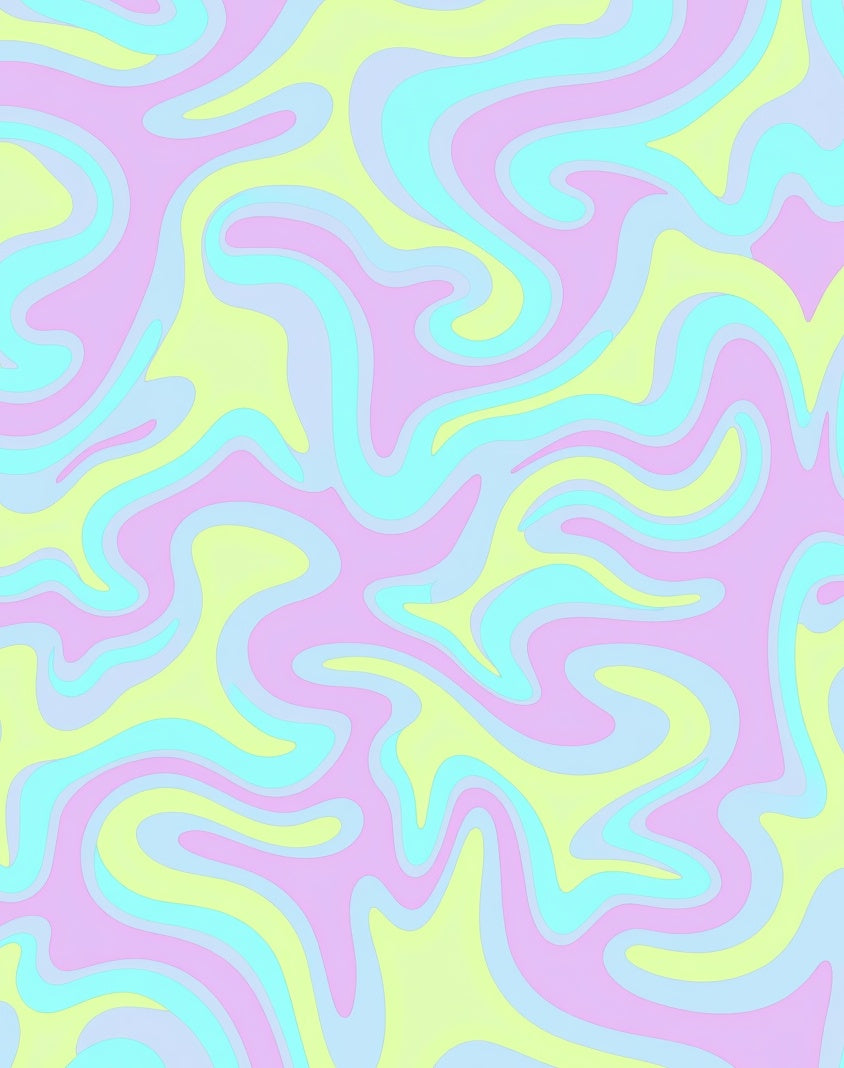Pastel Swirl Pattern Rug